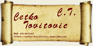 Ćetko Tovitović vizit kartica